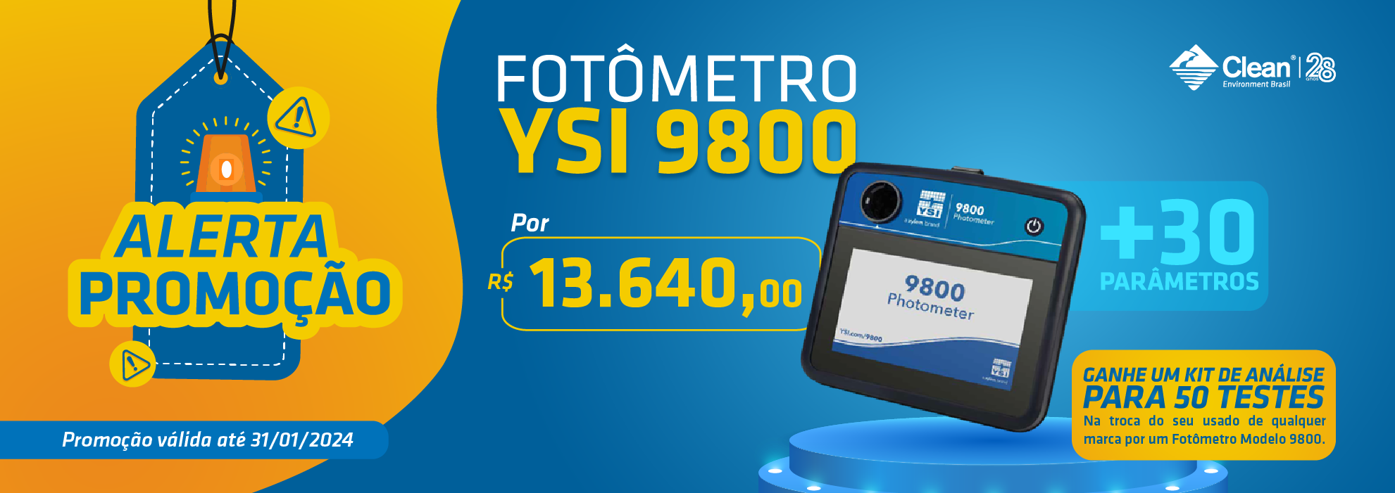 Alerta Promoção - Fotômetro YSI 9800