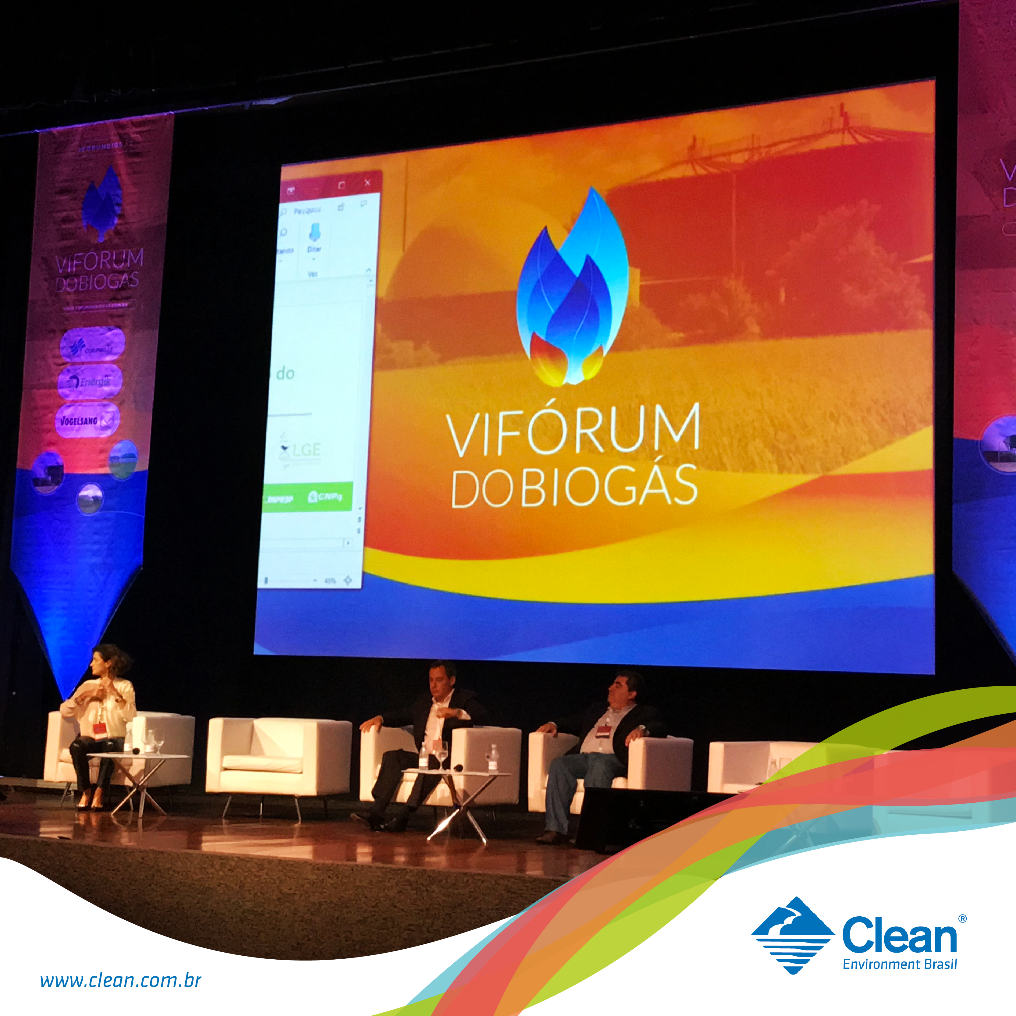 A Clean Environment Brasil marcou presença no Fórum do Biogás.